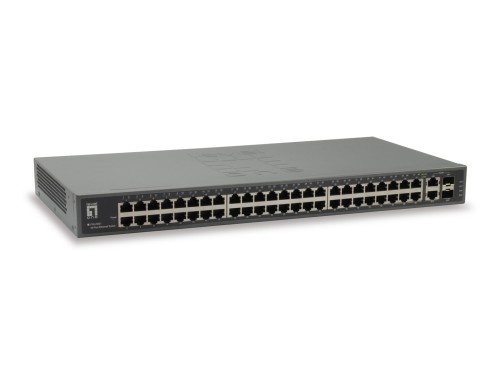 Przełącznik LevelOne FGU-5021 - Niezarządzalny - 48 x 10/100 + 2 x Combo Gigabit SFP - Możliwość montażu w szafie - 2976420