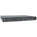 LevelOne FGP-2031 przełącznik sieciowy Nie zarządzany Fast Ethernet (10/100) Obsługa PoE 1U Czarny - 2976529