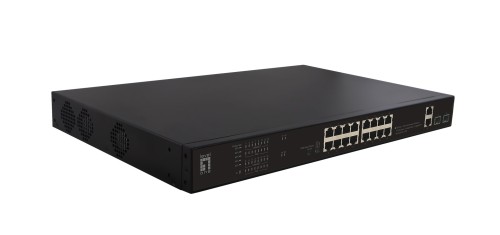 LevelOne FGP-2031 przełącznik sieciowy Nie zarządzany Fast Ethernet (10/100) Obsługa PoE 1U Czarny - 2976529