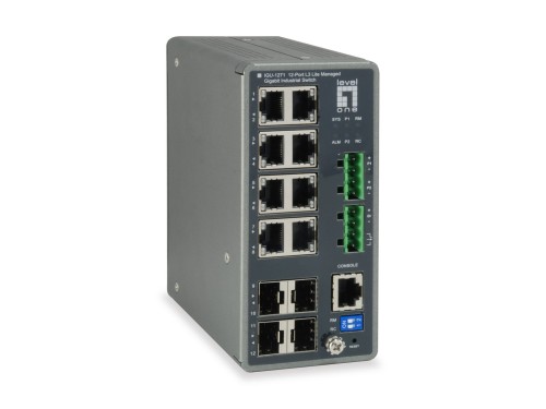 Przełącznik przemysłowy LevelOne 8xGE/4xSFP TURING zarządzany L3 1Gbps - 2976773