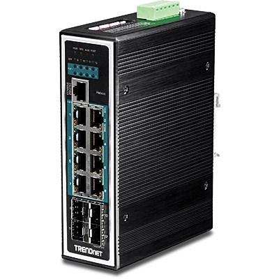 Przełącznik przemysłowy TRENDnet 12Port Gbit zarządzany L2+ PoE+ Metal - 2976761
