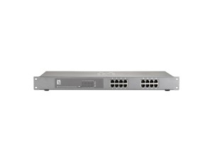 LevelOne FEP-1612W120 - Przełącznik - 16 x 10/100 (PoE+) - Możliwość montażu w szafie - PoE+ (480 W)