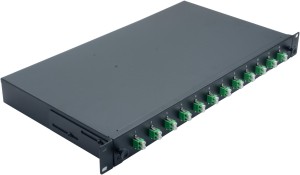 Skrzynka spawów światłowodowych 19" 12 x LC/APC Duplex OS2, zakończona spawami