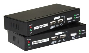 Przedłużacz KVM LevelOne KVM-9036 przez IP 2xUSB