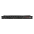 LogiLink PDU8P01 rozdzielacz zasilania PDU 8 x gniazdo sieciowe 1U Czarny - 3003267