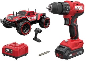 Wiertarka udarowa + samochód zdalnie sterowany RC, 1x2Ah 18V
