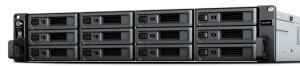 Synology RackStation RS2423RP+ serwer danych NAS Rack (2U) Ryzen Embedded V1780B 8 GB DDR4 0 TB DiskStation Manager Czarny, Szary