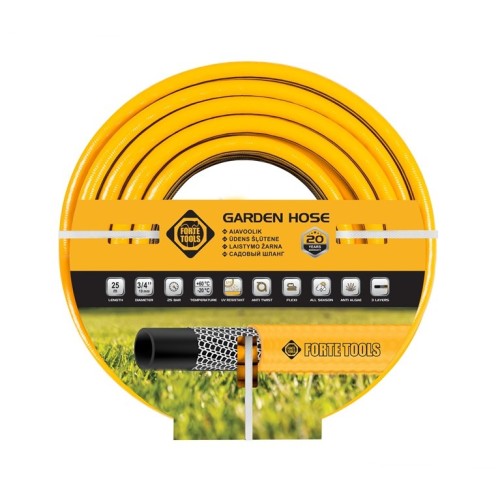 GARDEN HOSE FORTE TOOLS 3/4IN 25M - 2981375