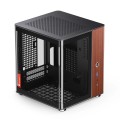Obudowa PC Jonsbo TK-0, Mini-Tower, Mini-ITX, Tempered Glass, Holz - schwarz - 3023369