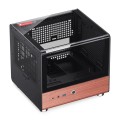 Obudowa PC Jonsbo TK-0, Mini-Tower, Mini-ITX, Tempered Glass, Holz - schwarz - 3023397