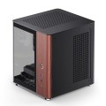 Obudowa PC Jonsbo TK-0, Mini-Tower, Mini-ITX, Tempered Glass, Holz - schwarz - 3023378
