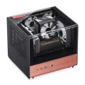 Obudowa PC Jonsbo TK-0, Mini-Tower, Mini-ITX, Tempered Glass, Holz - schwarz - 3023398