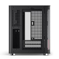 Obudowa PC Jonsbo TK-0, Mini-Tower, Mini-ITX, Tempered Glass, Holz - schwarz - 3023383