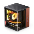Obudowa PC Jonsbo TK-0, Mini-Tower, Mini-ITX, Tempered Glass, Holz - schwarz - 3023371
