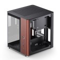 Obudowa PC Jonsbo TK-0, Mini-Tower, Mini-ITX, Tempered Glass, Holz - schwarz - 3023380