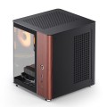 Obudowa PC Jonsbo TK-0, Mini-Tower, Mini-ITX, Tempered Glass, Holz - schwarz - 3023377