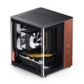 Obudowa PC Jonsbo TK-0, Mini-Tower, Mini-ITX, Tempered Glass, Holz - schwarz - 3023372