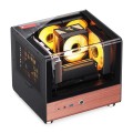 Obudowa PC Jonsbo TK-0, Mini-Tower, Mini-ITX, Tempered Glass, Holz - schwarz - 3023396