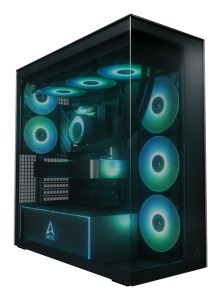 Obudowa Arctic Xtender Schwarz Glasfenster ohne GPU mount