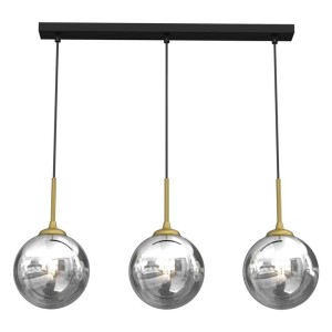 PENDANT LIGHT BURSA 3XE14 LINE BL/GOLD