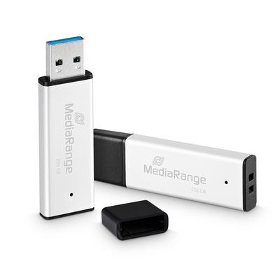 MediaRange MR1903 pamięć USB 256 GB USB Typu-A 3.2 Gen 1 (3.1 Gen 1) Czarny, Srebrny - 2985754