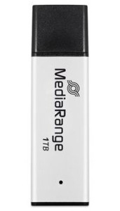 MediaRange MR1905-1 pamięć USB 1 TB USB Typu-A 3.2 Gen 1 (3.1 Gen 1) Czarny, Srebrny