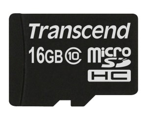 SD microSD Card  16GB Transcend SDHC Class10 w/adapter