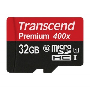 SD microSD Card  32GB Transcend SDHC UHS1 w/adapter