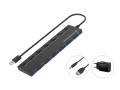 Conceptronic HUBBIES19BP huby i koncentratory USB 3.2 Gen 1 (3.1 Gen 1) Type-A 5000 Mbit/s Czarny - 2986099