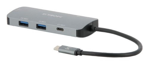 Mobilis 001382 stacja dokująca Przewodowa USB 3.2 Gen 1 (3.1 Gen 1) Type-C Czarny, Szary - 2986379