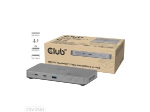 CLUB3D CSV-2563 stacja dokująca Thunderbolt 5 Srebrny