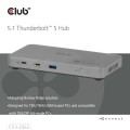 CLUB3D CSV-2563 stacja dokująca Thunderbolt 5 Srebrny - 2986408