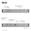 CLUB3D CSV-2563 stacja dokująca Thunderbolt 5 Srebrny - 2986410