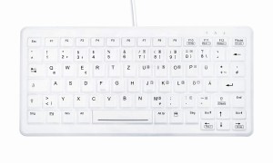 Contour Design Active Key AK-C4110 klawiatura Medyczna USB QWERTZ Niemiecki Biały