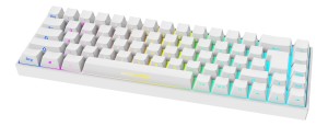 Deltaco Gaming GAM-100-W-DE klawiatura USB + RF Wireless + Bluetooth QWERTZ Niemiecki Biały