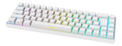 Deltaco Gaming GAM-100-W-DE klawiatura USB + RF Wireless + Bluetooth QWERTZ Niemiecki Biały - 2986804