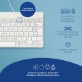 R-Go Tools Ergonomiczna R-Go Compact Break klawiatura, z oprogramowaniem do robienia przerw, QWERTZ (DE), przewodowa, biała - 2986915