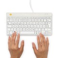 R-Go Tools Ergonomiczna R-Go Compact Break klawiatura, z oprogramowaniem do robienia przerw, QWERTZ (DE), przewodowa, biała - 3024234