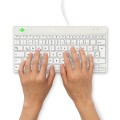R-Go Tools Ergonomiczna R-Go Compact Break klawiatura, z oprogramowaniem do robienia przerw, QWERTZ (DE), przewodowa, biała - 3024233