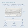 R-Go Tools Ergonomiczna R-Go Compact Break klawiatura, z oprogramowaniem do robienia przerw, QWERTZ (DE), przewodowa, biała - 3024240