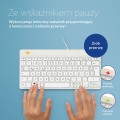 R-Go Tools Ergonomiczna R-Go Compact Break klawiatura, z oprogramowaniem do robienia przerw, QWERTZ (DE), przewodowa, biała - 2986913