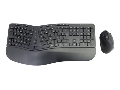Conceptronic ORAZIO02ES klawiatura Dołączona myszka Biuro RF Wireless QWERTY Hiszpański Czarny - 2987199