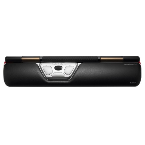 Myszka Contour Design RollerMouse Czerwona bezprzewodowa Bluetooth USB Type-C 2800 DPI Srebrny - 2987532