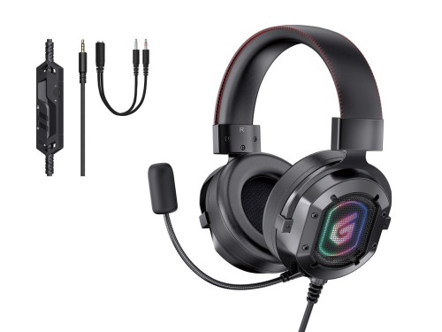 Conceptronic ATHAN03B słuchawki/zestaw słuchawkowy Przewodowa Opaska na głowę Gaming Czarny - 2988127