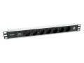 Equip 333315 rozdzielacz zasilania PDU 7 x gniazdo sieciowe 1U Czarny, Srebrny - 3005761