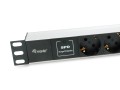 Equip 333315 rozdzielacz zasilania PDU 7 x gniazdo sieciowe 1U Czarny, Srebrny - 3005764