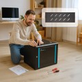 Extralink LITE 12U 530X400 WALL-MOUNTED RACKMOUNT CABINET BLACK Stojak wolnostojący/ścienny/podłogowy Czarny - 2990655