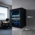 Extralink LITE 9U 530X400 WALL-MOUNTED RACKMOUNT CABINET BLACK Szafa wisząca - 3005845