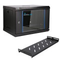 Extralink LITE 6U 530X400 WALL-MOUNTED RACKMOUNT CABINET BLACK Stojak wolnostojący/ścienny/podłogowy Czarny - 3005860