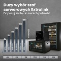 Extralink LITE 6U 530X400 WALL-MOUNTED RACKMOUNT CABINET BLACK Stojak wolnostojący/ścienny/podłogowy Czarny - 3005870